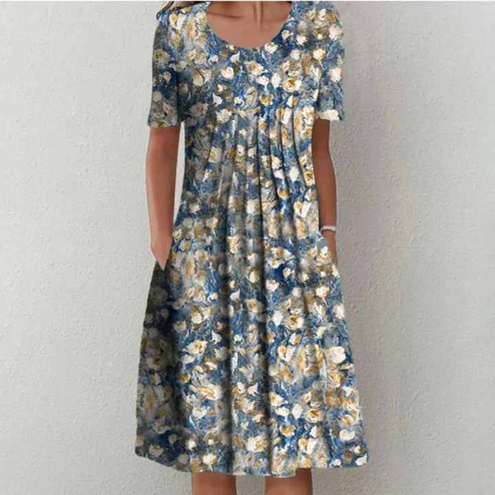 Zomerjurk Dames Luchtige Pasvorm Elegante Casual Look Dames
