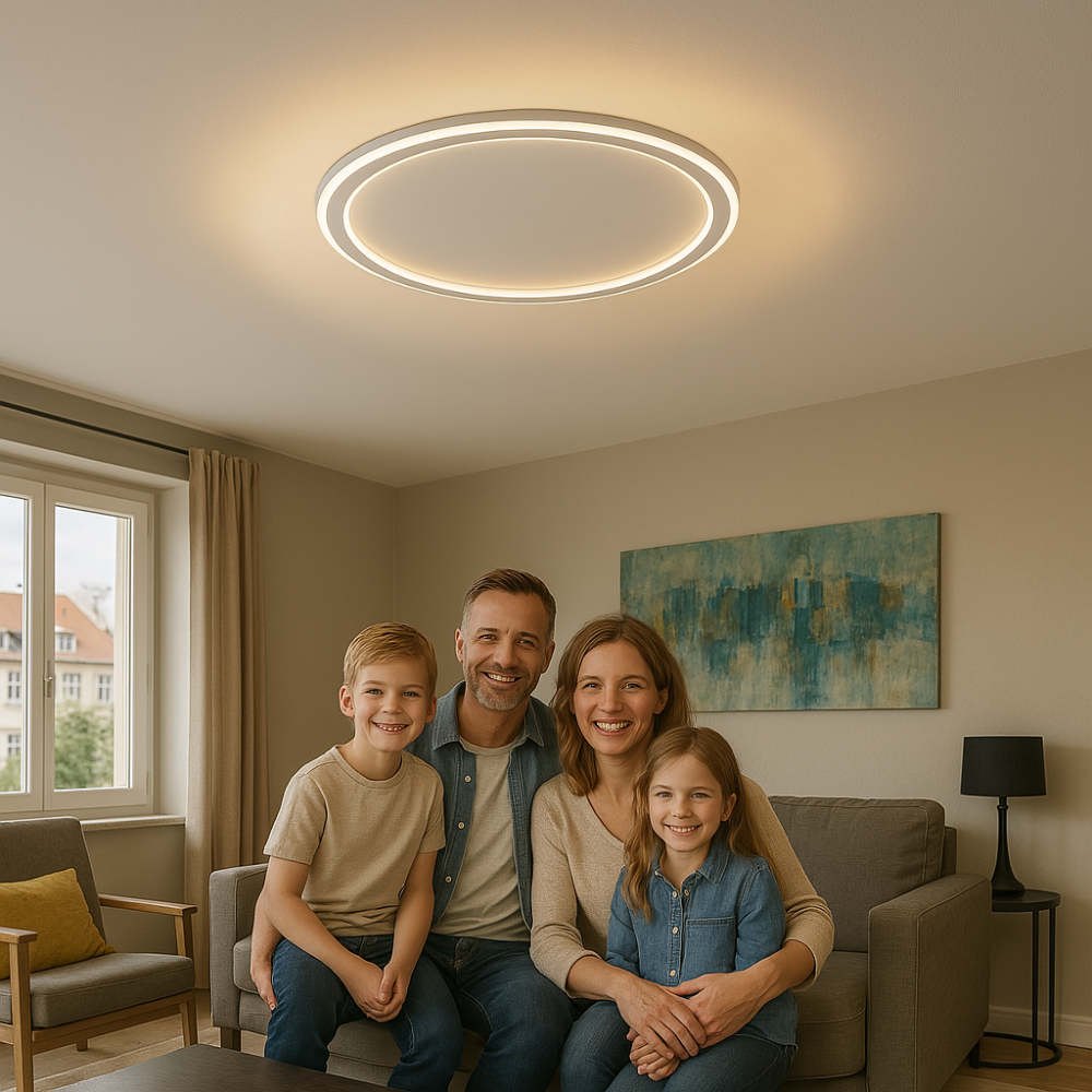 Moderne Scandinavische LED Plafondlamp - Dimbaar, Energiezuinig en Stijlvol voor Woonkamer, Eetkamer en Hal