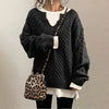 Oversized Gebreide Trui met Ronde Hals