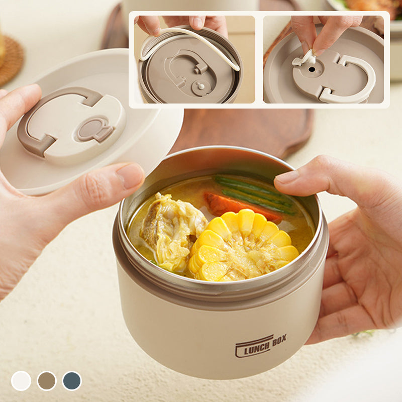 Meerlagige geïsoleerde lunchbox met draagtas – Lekvrij, roestvrij staal, houdt eten urenlang warm of koud, ideaal voor school, werk en onderweg