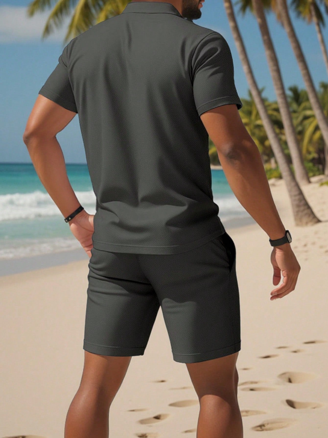 Heren Zomerset met Henley Top en Sportshorts – Ademend en Stijlvol