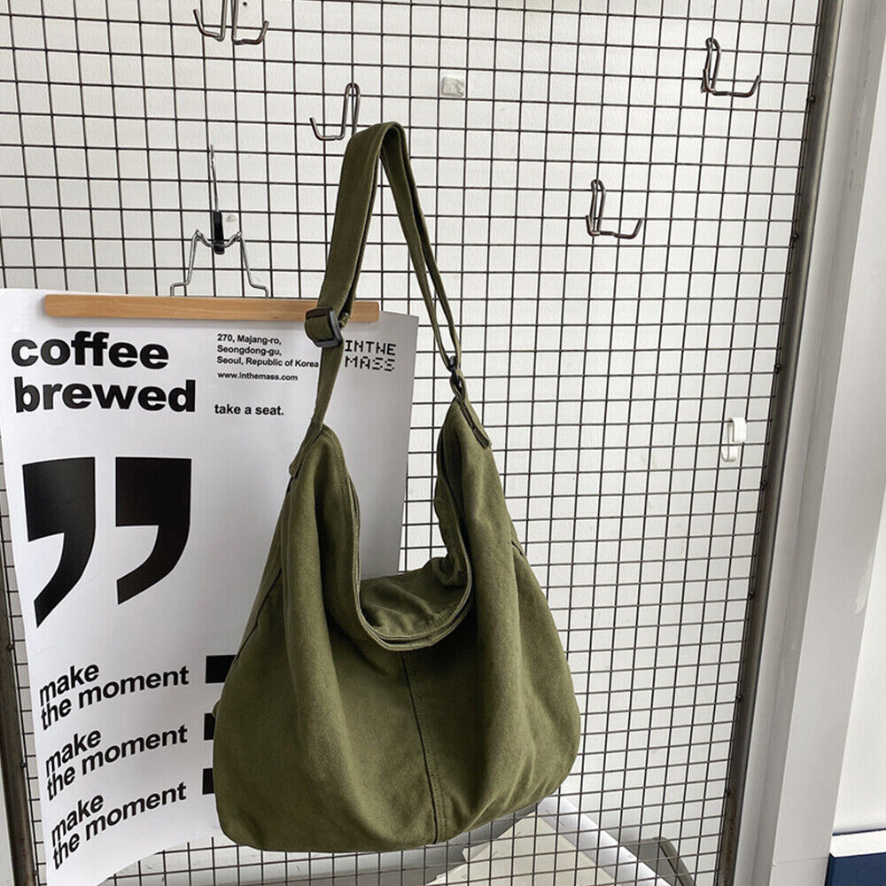Praktische en Stijlvolle Oversized Canvas Schoudertas