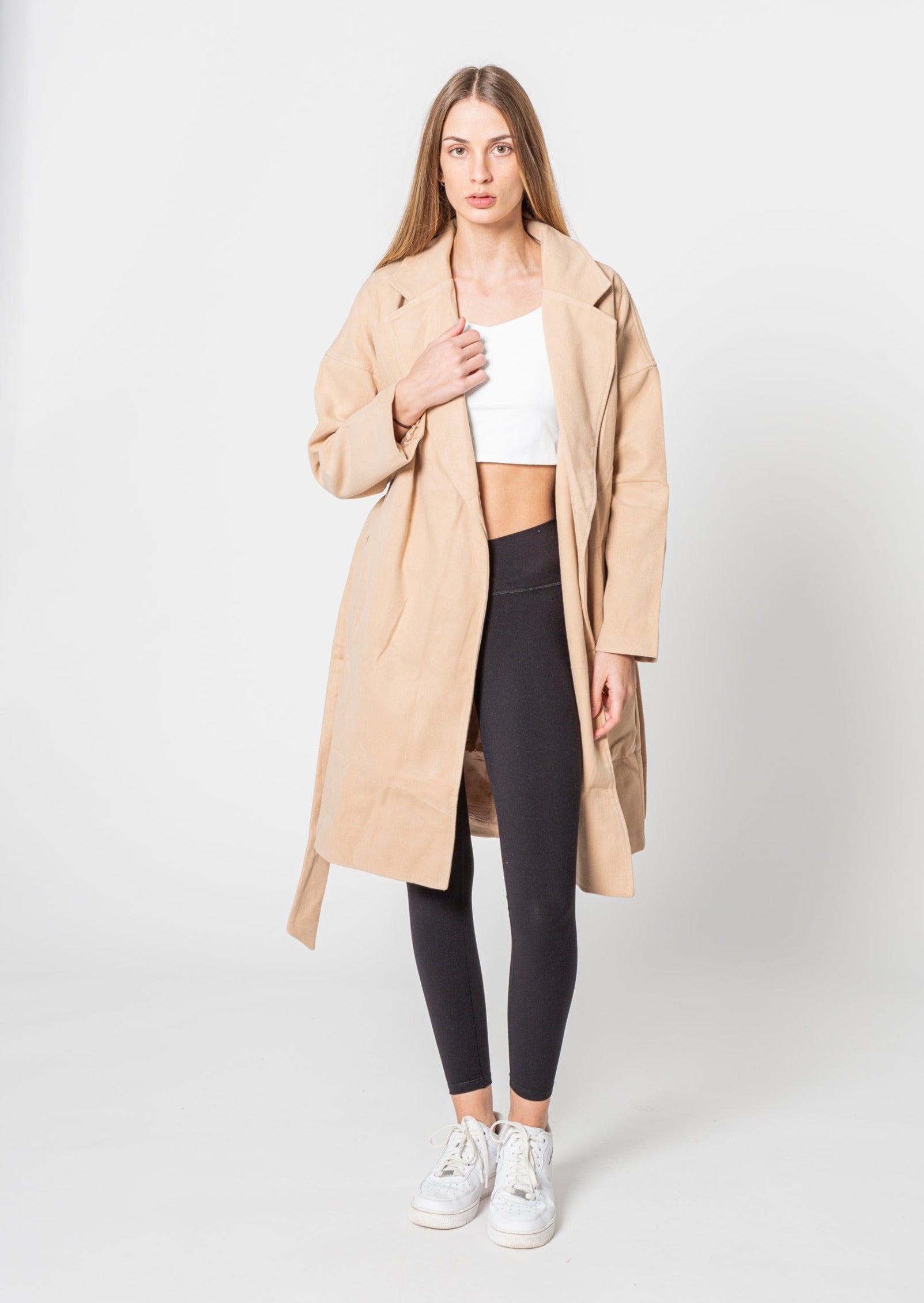 Trenchcoat in Perzikkleur - Laatste Kans!-mezamstore.nl