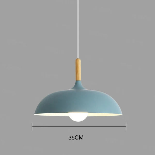Moderne Scandinavische Eikenhouten LED Plafondlamp