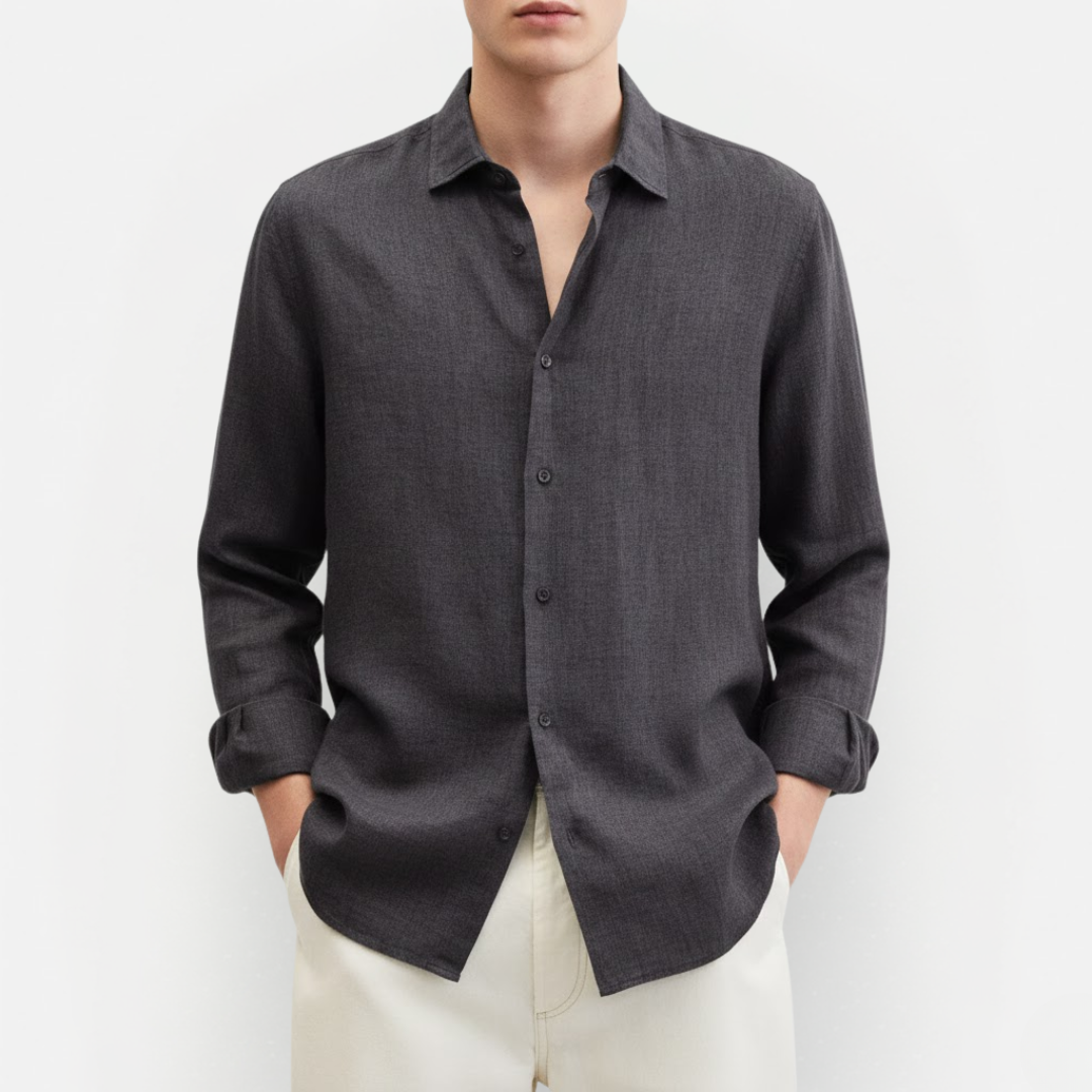 Heren Linnen Overhemd Lange Mouw – Casual & Elegant