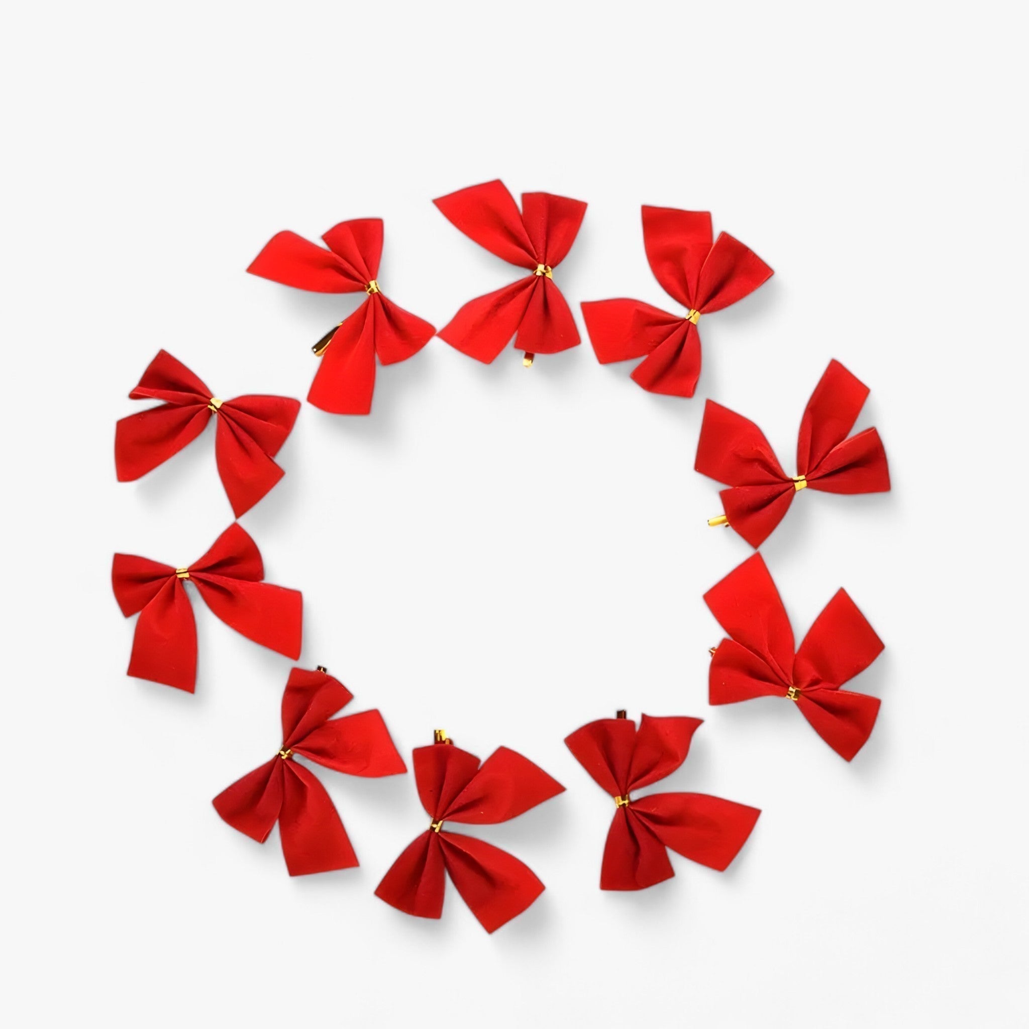 Rode Kerststrikken – Decoratieve Strik Set voor Boom, Krans & Cadeaus