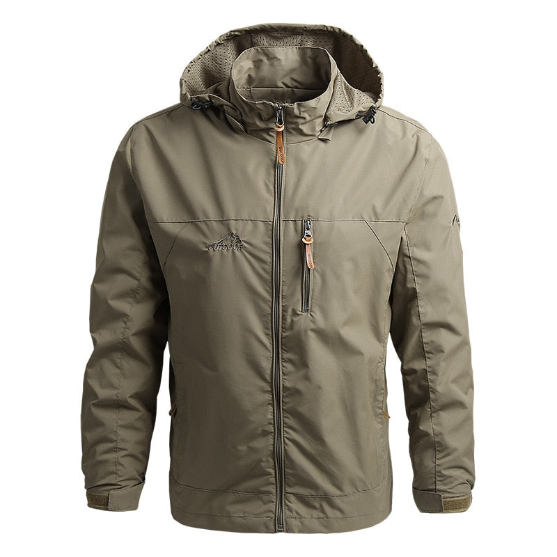 Heren Outdoorjas met Capuchon – Waterdicht, Winddicht en Ademend