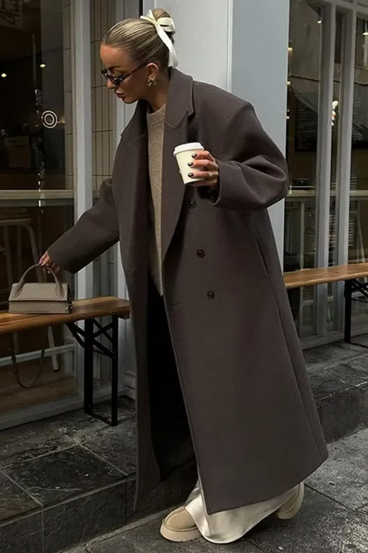 Oversized Dames Jas – Lichtgewicht Dubbelrijig Voorjaar & Herfst