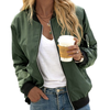 Dames Bomberjacke Lang Mouwen Met Rits