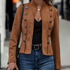 Stijlvolle Damesmantel in Wildlederlook met Comfort-mezamstore.nl