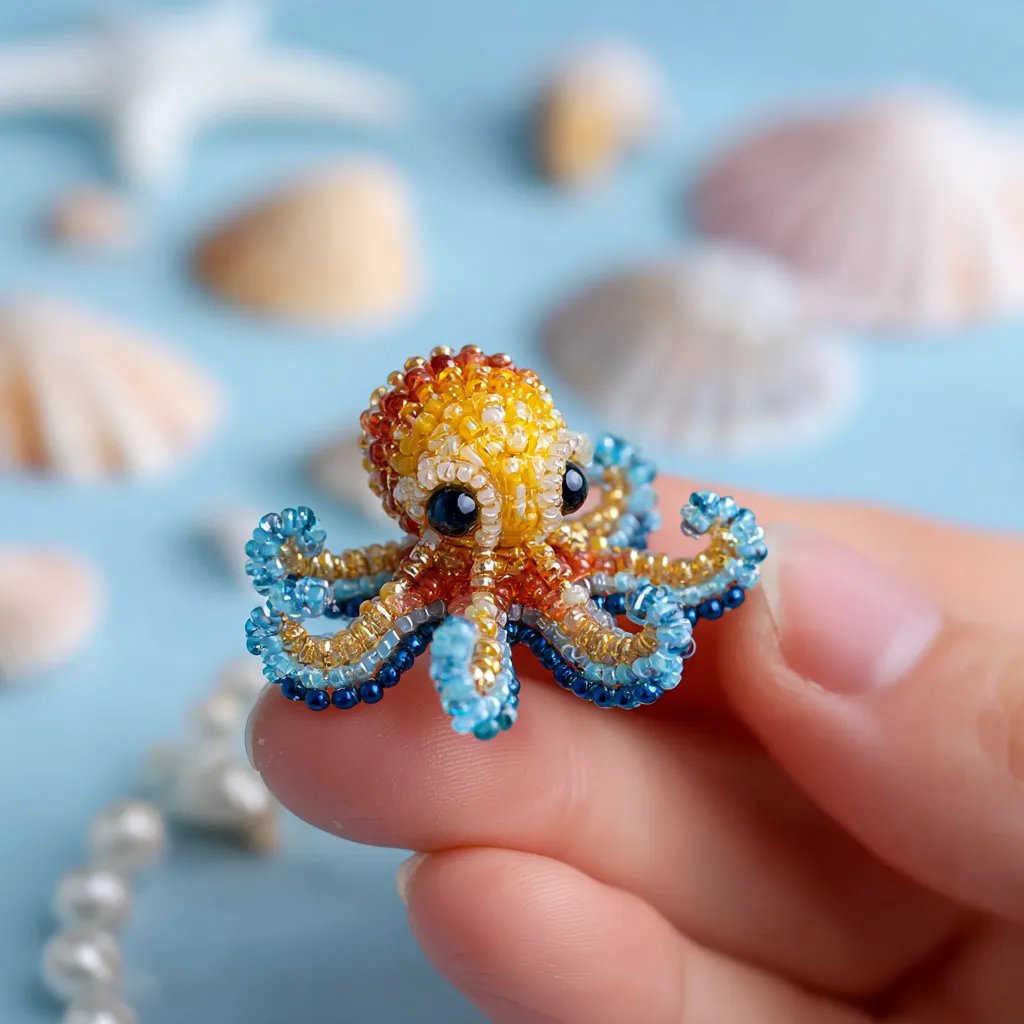 Handgemaakte Kralen Octopus – Decoratief Mini Kunstobject