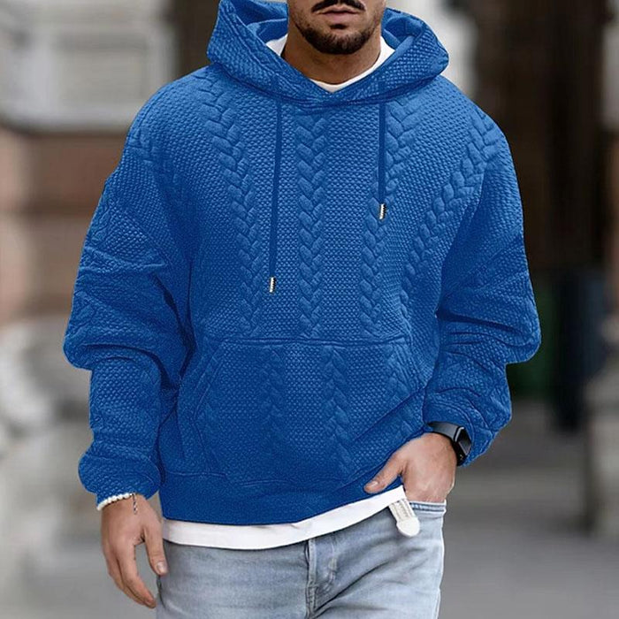Gebreide herenhoodie – Comfortabele trui met modern patroon