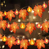 Herfstbladeren LED Lichterkette 6 Meter met 40 Warmwitte Lichten voor Gezellige Sfeer-mezamstore.nl