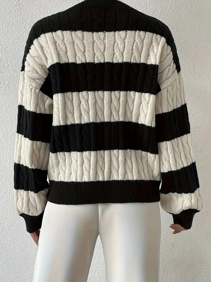 Dames Off-Shoulder Gebreide Trui - Zacht, Elegant, Meerdere Kleuren