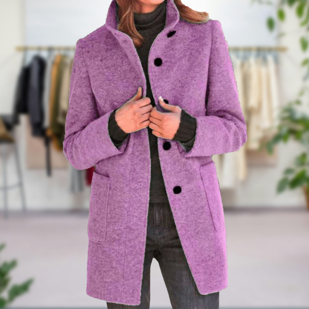 Stijlvolle Comfortabele Herfstjas voor Dames met Elegante Pasvorm