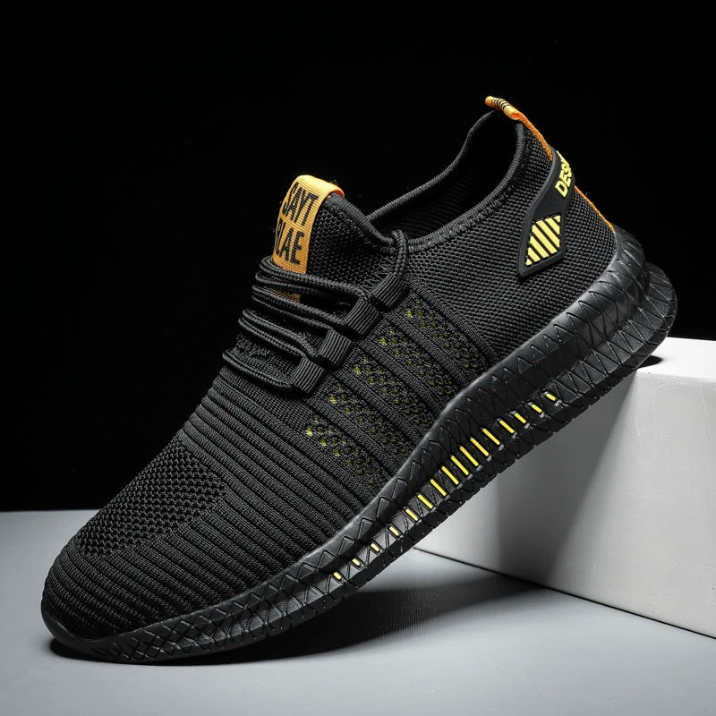 Heren Outdoor Sneakers – Duurzaam Leer & Ademend Mesh met Gripzool