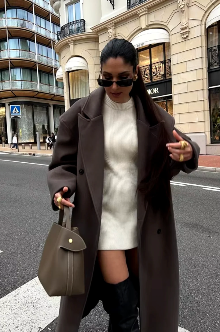 Oversized Dames Jas – Lichtgewicht Dubbelrijig Voorjaar & Herfst