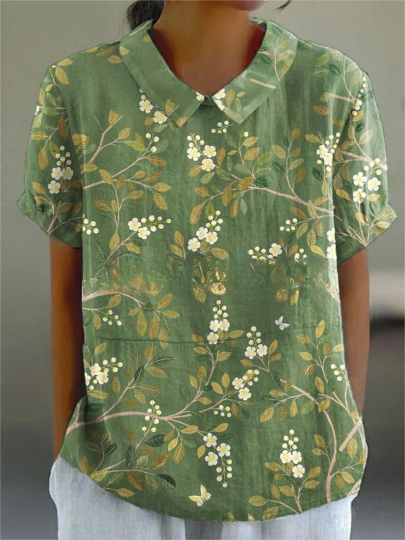 Vintage Bloemenblouse Dames | Comfortabele Pasvorm