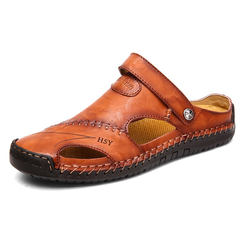 Heren Sandalen van Kunstleer met Elastische Band