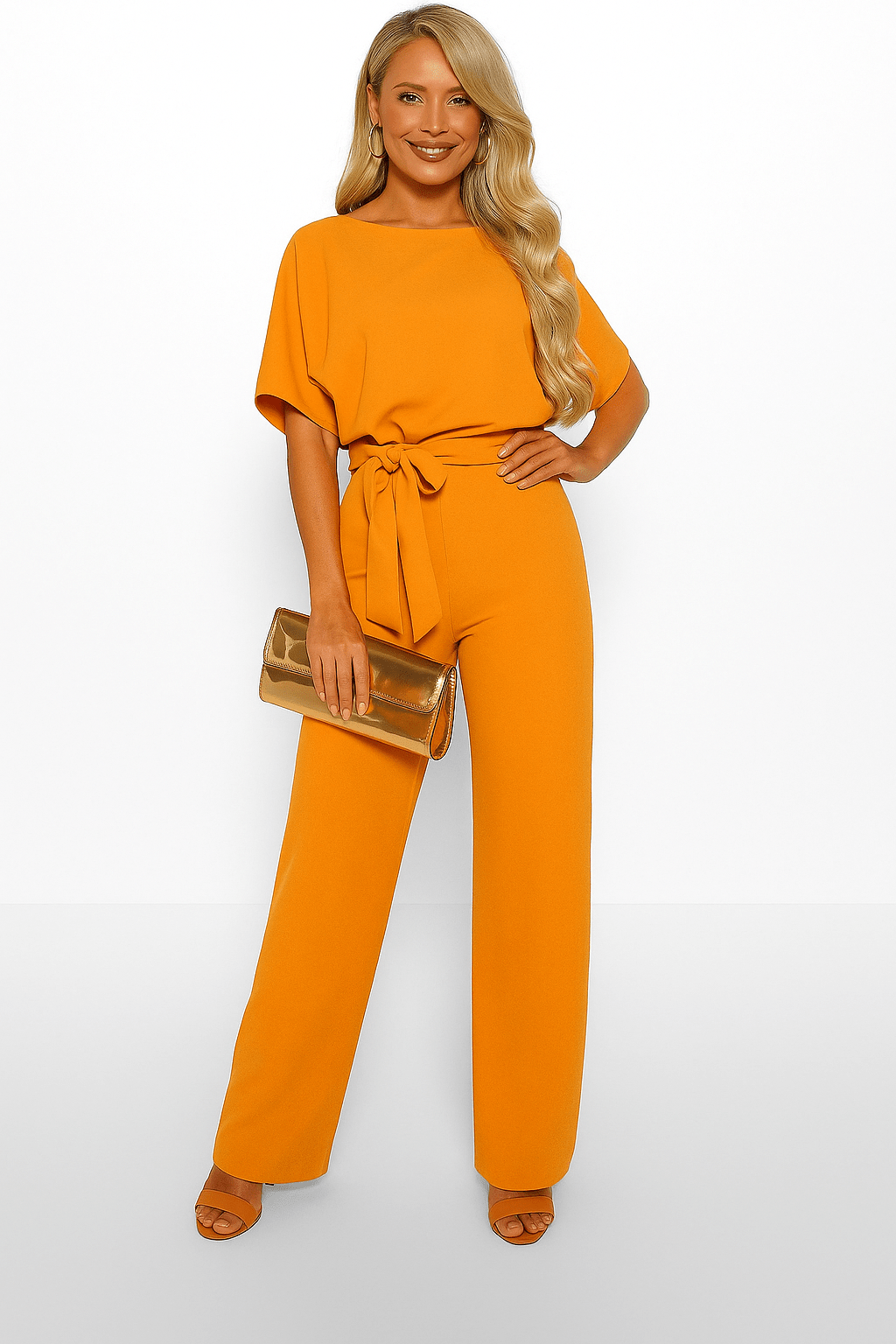 Jumpsuit met Verstelbare Tailleband en Elegante Pasvorm