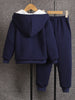 Navy Fleece Hoodie Set voor Jongens - Warm en Comfortabel-mezamstore.nl