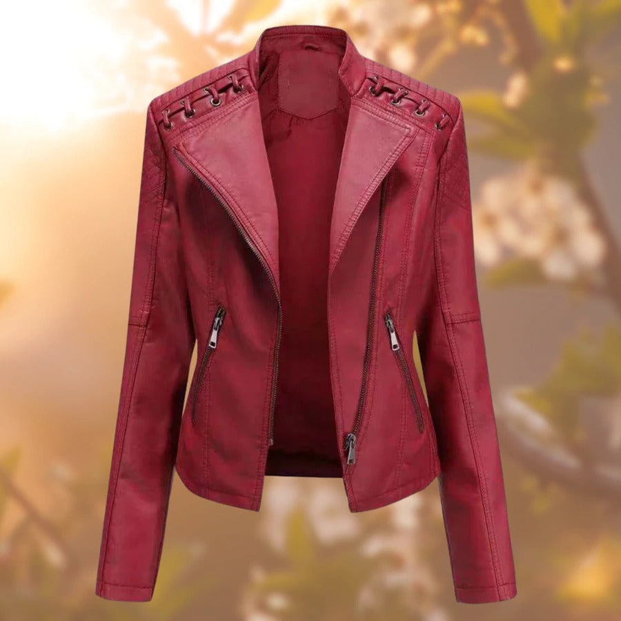 Dames jas in leerlook – stijlvol en tijdloos design