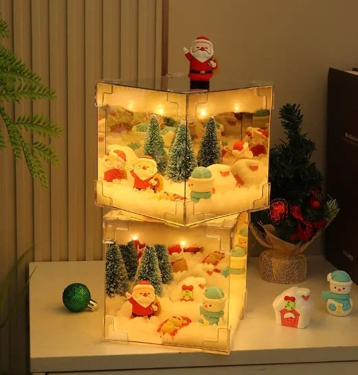 Verlichte Kerst Kubus Decoratie – Winter Wonderland LED Display