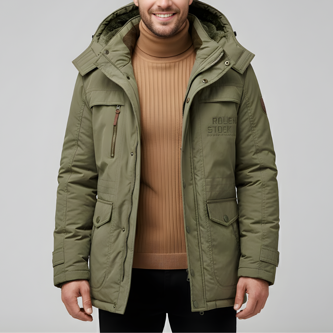 Heren Parka Winterjas met Capuchon en Zakken
