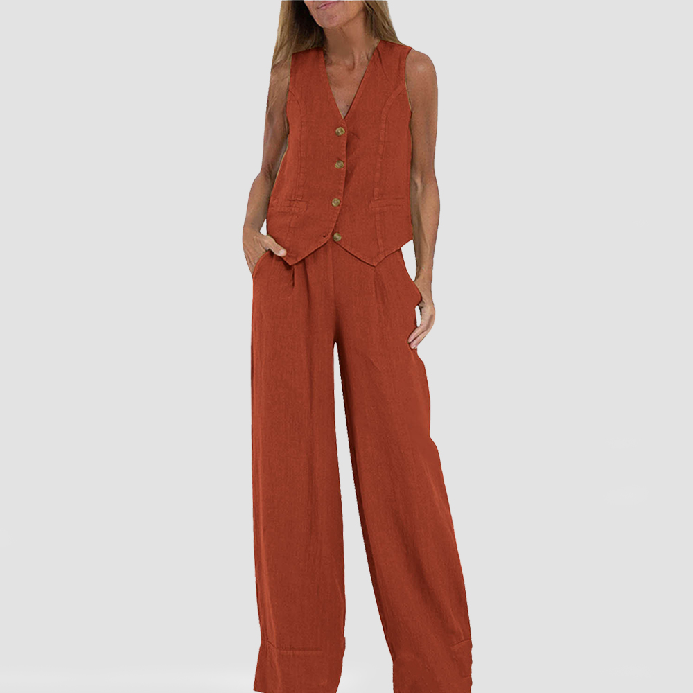 Dames Jumpsuit met Wijde Pijpen – Mouwloos Vestdesign & Comfort Fit