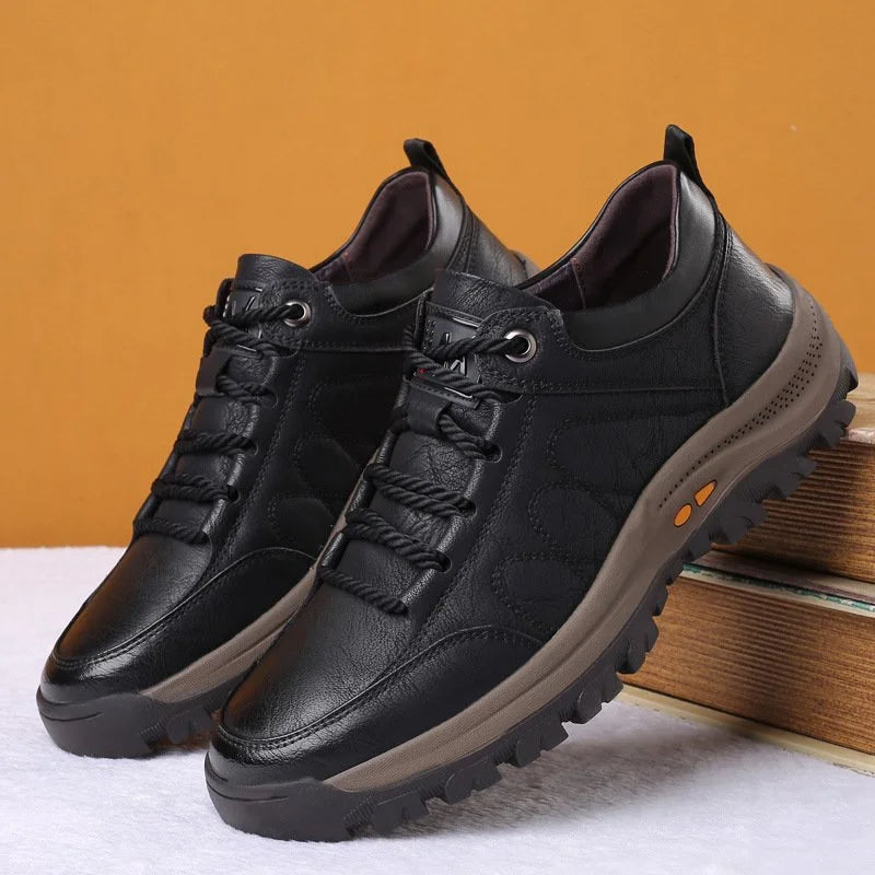 FlexStep - Comfortabele en Waterdichte Orthopedische Leren Schoenen voor Heren-mezamstore.nl