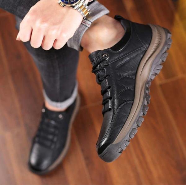 FlexStep - Comfortabele en Waterdichte Orthopedische Leren Schoenen voor Heren-mezamstore.nl