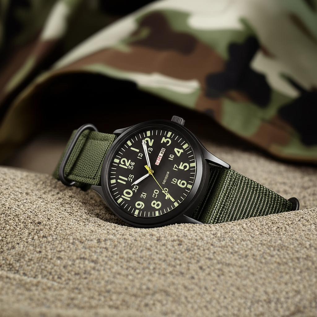 Outdoor Herenhorloge – Waterdicht 100m, Krasvast Saffierglas