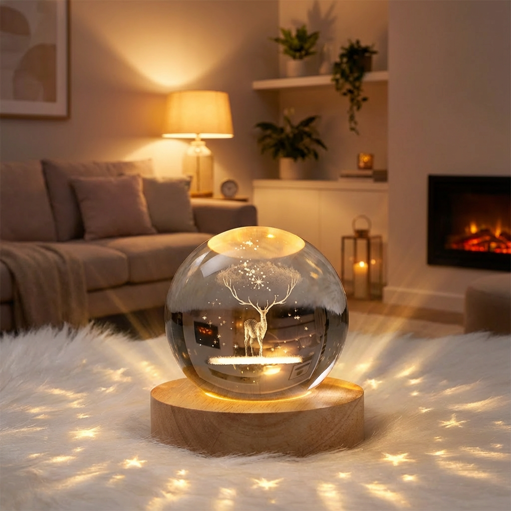 Unieke Sfeerlamp met 3D Effect en Warm Licht