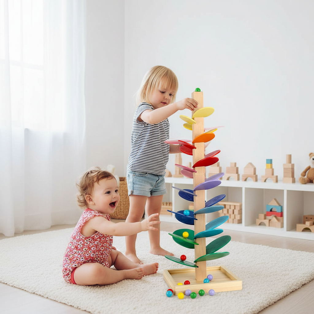 Educatieve Speelboom met Rollende Balletjes voor Kinderen
