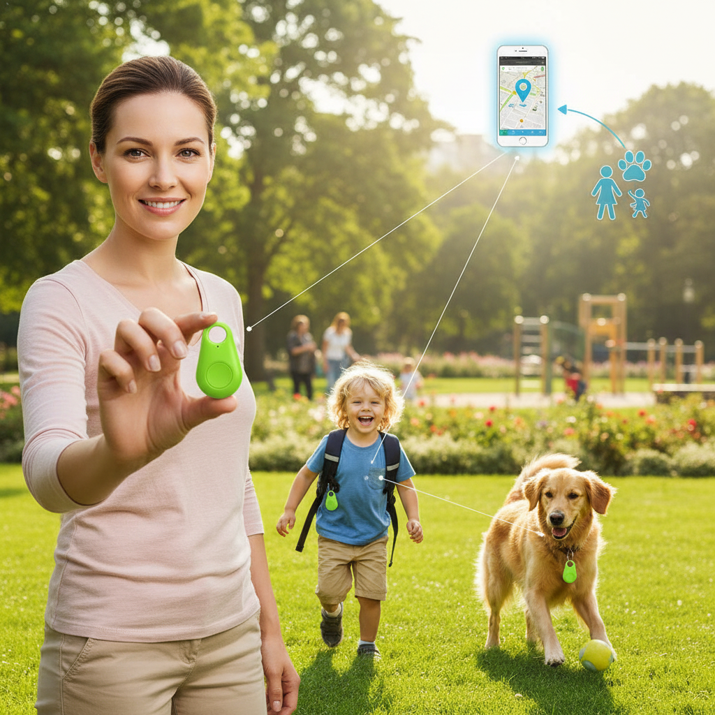 GPS Tracker met Live Tracking voor Kinderen, Huisdieren en Waardevolle Spullen