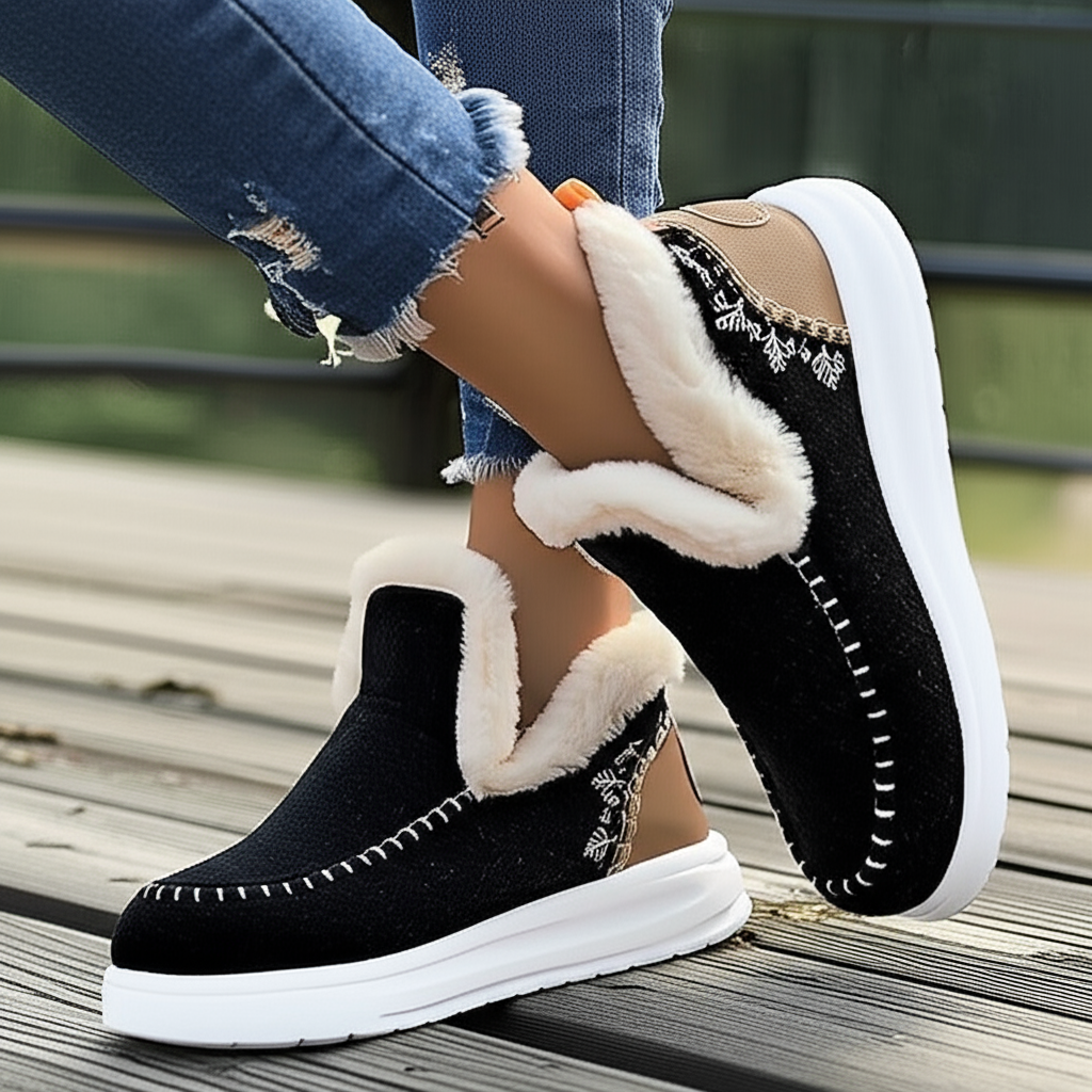 Warme Damespantoffels met Antislip en Pluche Voering