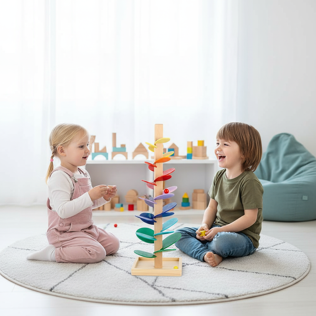 Educatieve Speelboom met Rollende Balletjes voor Kinderen