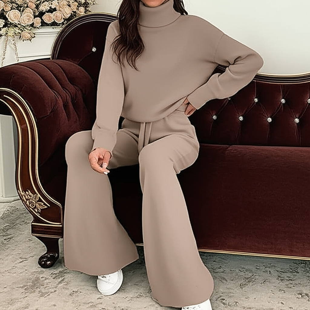 Dames Loungewear Set met Coltrui – Comfortabele Two-Piece Outfit