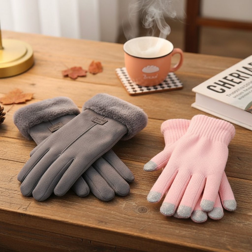 Warme Waterdichte Winterhandschoenen – Touchscreen, Fleece Gevoerd voor Dames